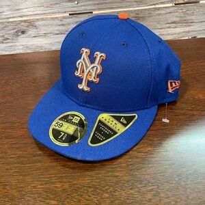 New York Mets New Era‎ 59Fifty Fitted Hat 7 5/8 NWT MLB Blue Low Profile